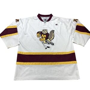 Minnesota Golden Gophers Jersey Mens Large White NCAA Hockey Colosseum Athletics